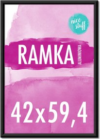 Képkeret A2 42x59,4 Alumínium képkeret fekete keret