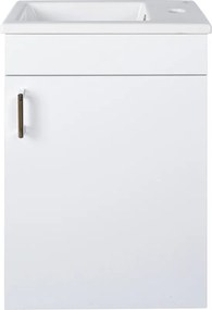 VivaStyle NIKA - fali függesztett - fürdőszobabútor CeraStyle 71100 mosdóval - JOBBOS - 42 x 24 cm