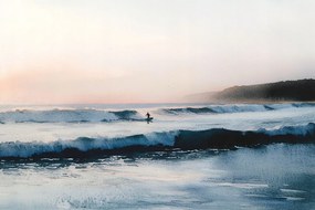 FotĂłtapĂ©ta Flizelina TĂĄjkĂ©p Tenger ĂceĂĄn HullĂĄmok Este SzörfözĂ©s 104x70,5 ragasztĂł