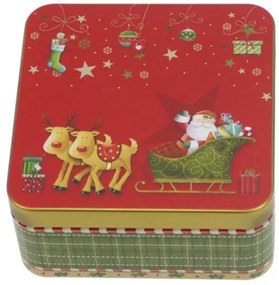 Karácsonyi konyhai fémdoboz 86x86x31 mm Christmas Magic