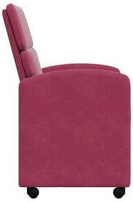 Kerekes Étkező Székek 2 pcs bordó 58 x 65 x 98 cm Bársony