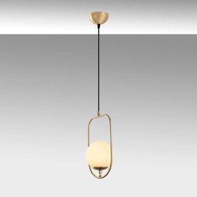 Aranyszínű függőlámpa üveg búrával Skew – Opviq lights