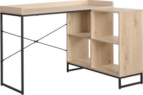 Sarok számítógépasztal, tölgy/fekete, ULOSTOL