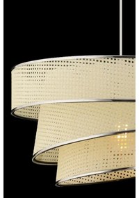 COUPER kábeles függeszték 1xE27/60W/230V fehér/fényes króm