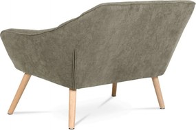 Kétszemélyes kanapé, barna szövet kárpittal, AK-322 LAN2