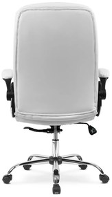 Irodai Forgószék Fehér Eco-bőr kárpittal. PARIS