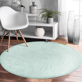 Mentazöld mosható-robotporszívóval tisztítható kerek szőnyeg ø 80 cm Comfort – Mila Home