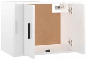 2 db magasfényű fehér fali TV-szekrény 57 x 34,5 x 40 cm