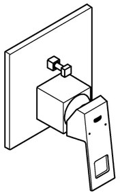 GROHE 24062000 - EUROCUBE mosdócsaptelep, fényes króm
