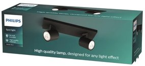 Philips - Spotlámpa RUNNER 2xGU10/20W/230V fekete