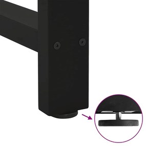 2 db fekete acél dohányzóasztal láb 40 x (30-31) cm