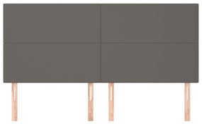 4 db szürke műbőr fejtámla 100x5x78/88 cm