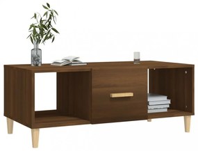 barna tölgyszínű szerelt fa dohányzóasztal 102 x 50 x 40 cm
