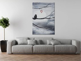 Gario Kézzel festett kép Madár romantika Párizsban Méret: 120 x 80 cm