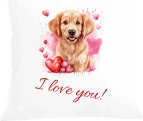 Valentin-napi párna párnahuzat Ajándék I Love You Szeretlek