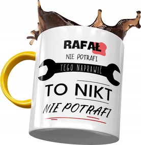 Sárga bögre Raffael Barát Barátnak Ajándék Nyomtatott Fotóval