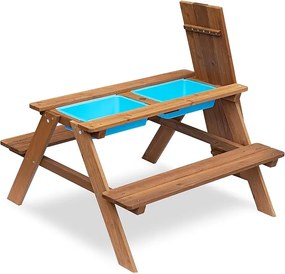 Gyermek kerti pad játékasztallal PLAYLAND 88x88x51 cm