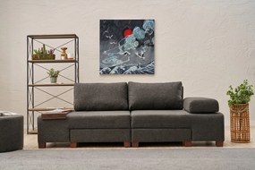 3 személyes kanapéágy Perenna Linen - Antracit