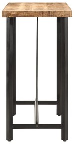 Tömör mangófa és vas bárasztal 110 x 55 x 107 cm
