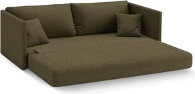 Zöld zsenília kinyitható kanapé 209 cm Shannon – Cosmopolitan Design