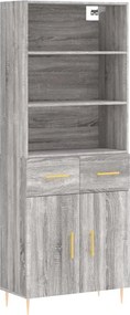 vidaXL szürke sonoma szerelt fa magasszekrény 69,5 x 34 x 180 cm