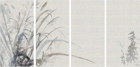 Fali dekoráció a nappaliba Nagy vászonkép Pasztell füvek 60x120