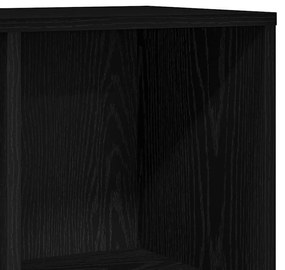 fekete tölgy színű szerelt fa könyvszekrény 98x29x97,5 cm