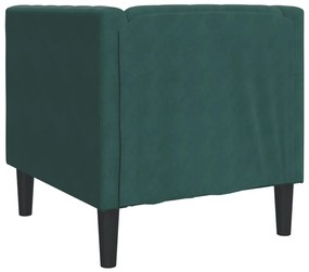 vidaXL sötétzöld bársony Chesterfield kanapéfotel