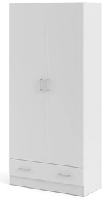 Fehér ruhásszekrény 79x170 cm Space – Tvilum