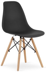PreHouse OSAKA fekete szék / természetes lábak
