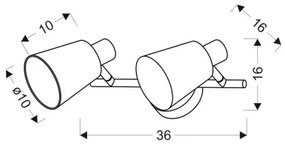 Fali lámpa PIN 2xE14/40W/230V
