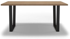 Étkezőasztal tölgyfa dekoros asztallappal 100x180 cm Francesca – Marckeric