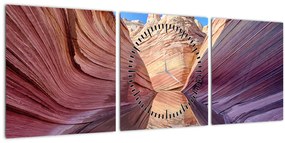 Kép - Arizonai hullámok (órával) (90x30 cm)