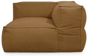 Barna buklé babzsákfotel Mass Corner 125 Right – SLOWDOWN