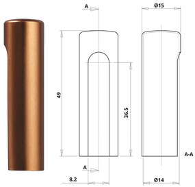Otlav pánttakaró 3D 14 Bronz ALU(F4)