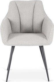 Szék szürke színben, bouclé kárpittal. NAWARA