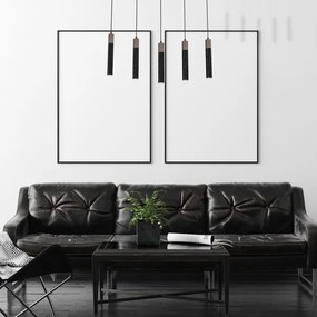 Csillár zsinóron SOLO 5xGU10/MR11/40W/230V fekete