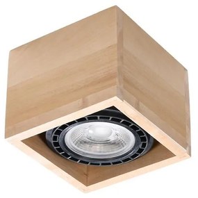 Sollux SL.0915 - Mennyezeti lámpa QUATRO AR111 1xGU10/40W/230V bükkfa
