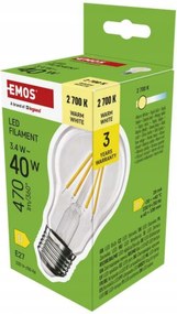 Emos ZF5D22 Izzószálas A60 E27 3,4 W (40 W) 470 lm meleg fehér