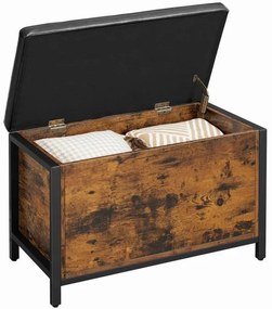 Cipőtároló VOREN barna/fekete