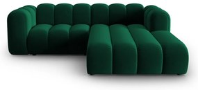 Sötétzöld sarokkanapé (jobb oldali) Lupine – Micadoni Home