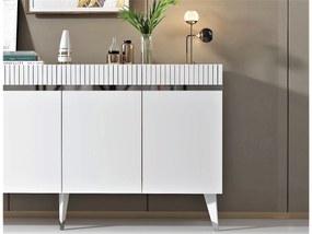 Szekrény Mekebu 2 (fehér + ezüst) . Akció -12%. 1093415