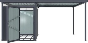 Avenberg MAGNUS Kerti ház fényáteresztő ablakokkal + bővítés 2.5 x 4.9 m - Premium