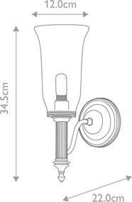 Elstead Lighting CARROLL BATH-CARROLL2-PC Fali lámpa 1x40W/G9 IP44