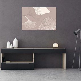 Kép - Bézs színű levelek N⁰1 (90x60 cm)