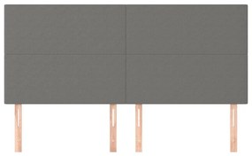 sötétszürke szövet fejtámla 160x5x118/128 cm