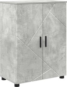 vidaXL Fürdőszoba Székény Beton Szürke 60 x 35 x 80 cm Faanyag & Fém