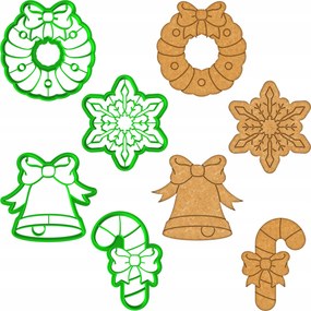 4x Karácsonyi Formák Karácsonyi lyukasztók XXL szett 4db