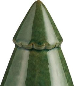 X-MAS kerámia fenyőfa 16cm , sötétzöld