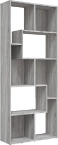 vidaXL szürke sonoma színű szerelt fa könyvszekrény 67 x 24 x 161 cm